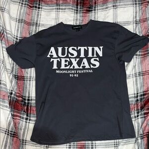 Streetwear Society Gray Short Sleeve Tee with Austin Texas Print